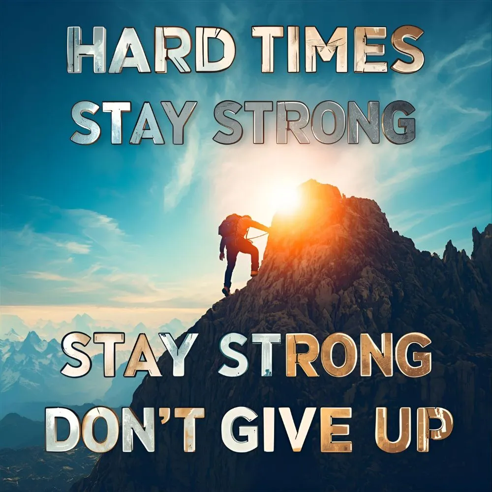 Hard Times Stay Strong Don't Give Up Quotes