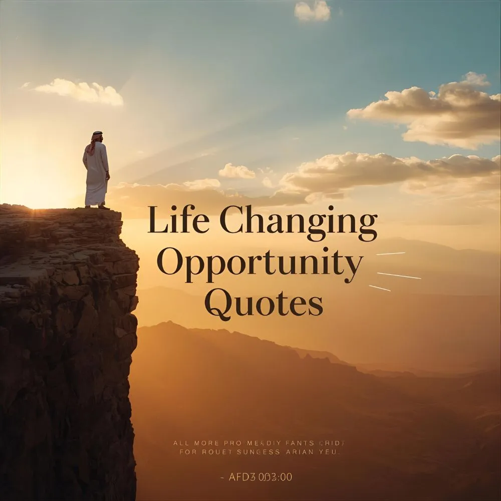 Life Changing Opportunity Quotes