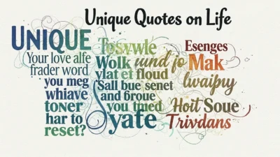 Unique Quotes on Life