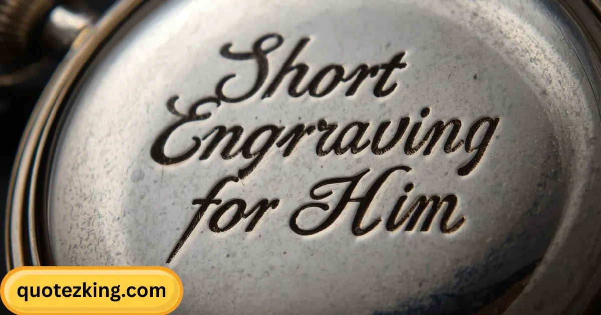 Short Engraving Quotes for Him
